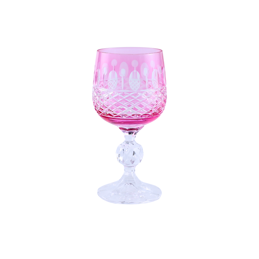 6 Renk Bohemia Crystal Ophelia Kahve Yanı Su Bardağı 150ml (6'lı Set) - Margerie Crystal
