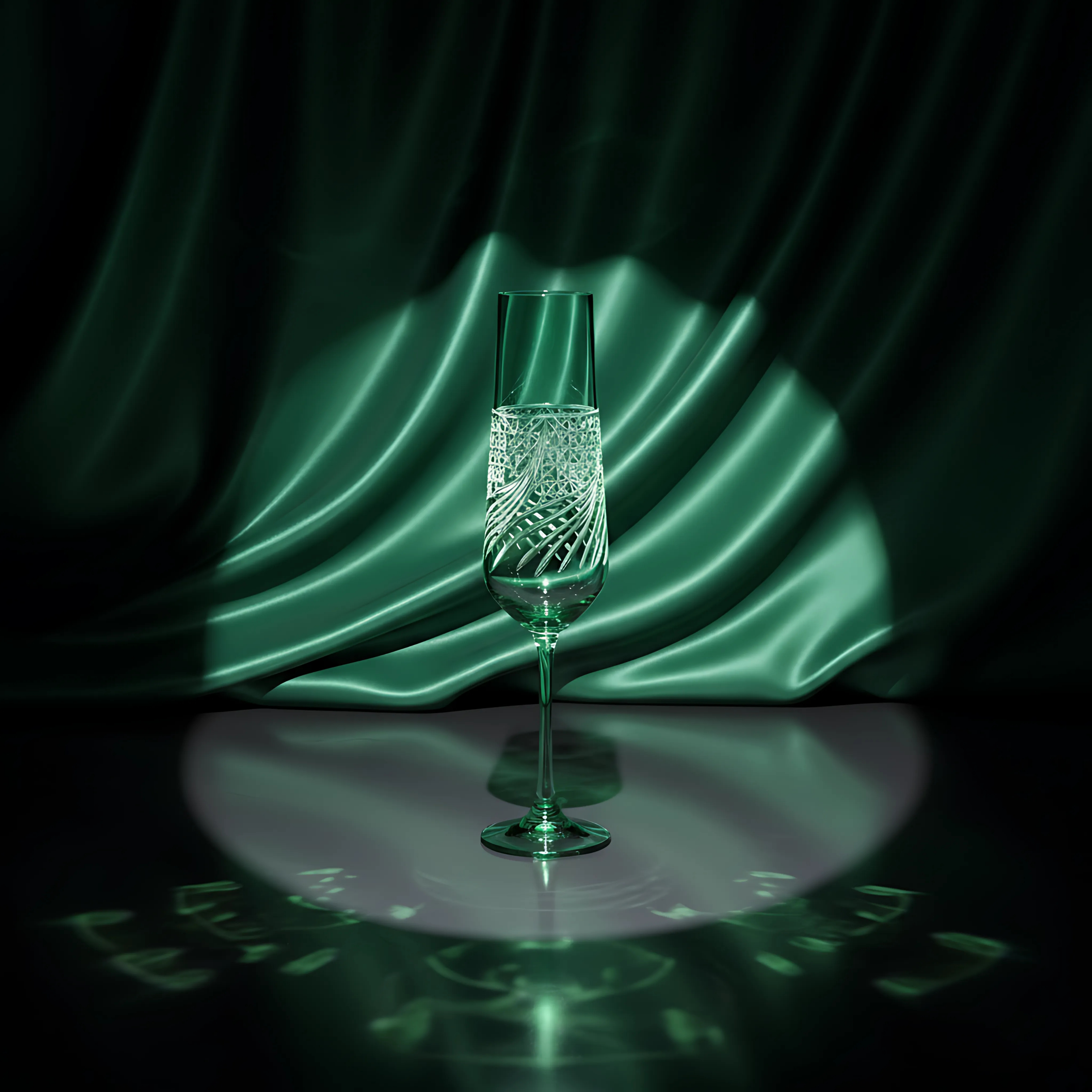 Aurora Kristal Flüt Kadeh - Margerie Crystal