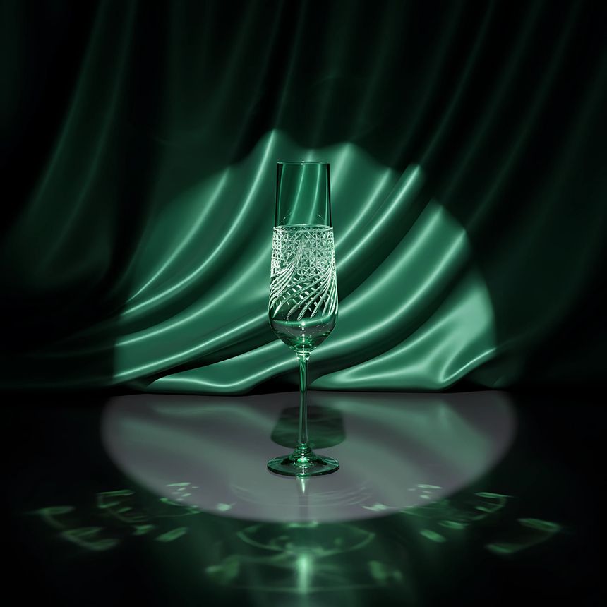 Aurora Kristal Flüt Kadeh - Margerie Crystal