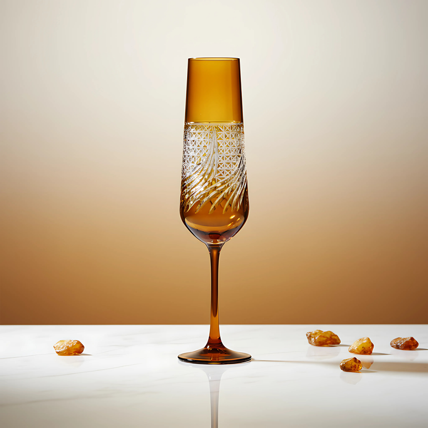 Aurora Kristal Flüt Kadeh - Margerie Crystal