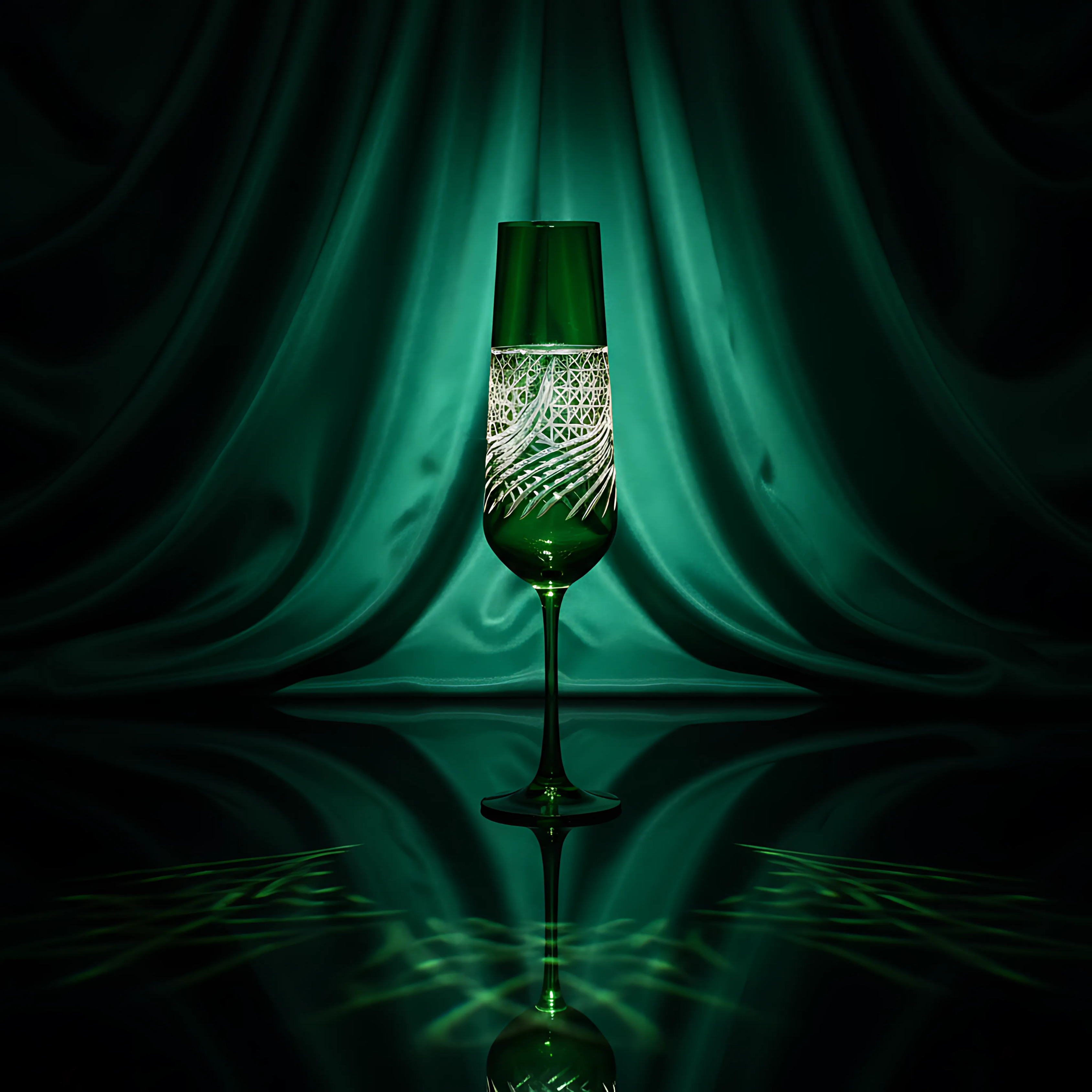 Aurora Kristal Flüt Kadeh - Margerie Crystal