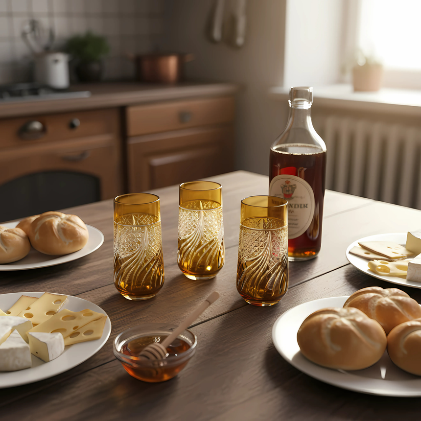 Aurora Cam Uzun Su Bardağı - Margerie Crystal