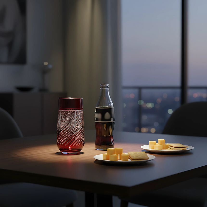 Aurora Cam Uzun Su Bardağı - Margerie Crystal