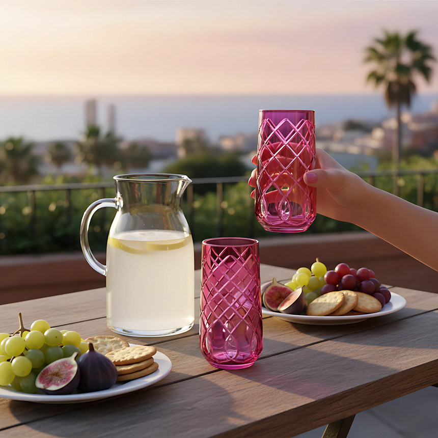 Heritage Cam Uzun Su Bardağı - Margerie Crystal