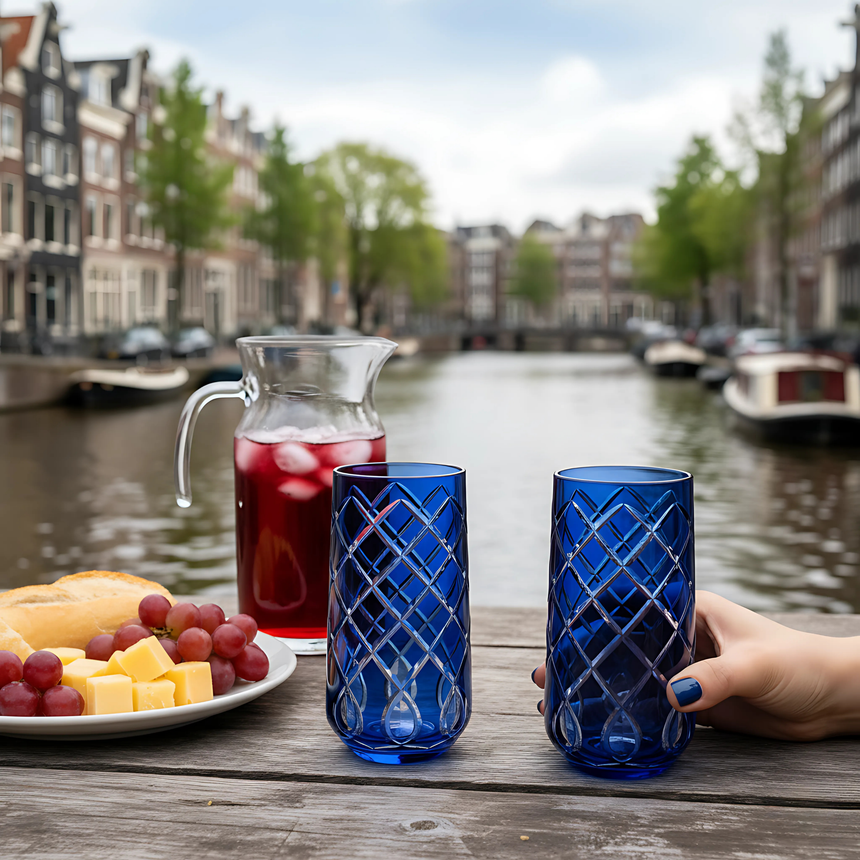 Heritage Cam Uzun Su Bardağı - Margerie Crystal