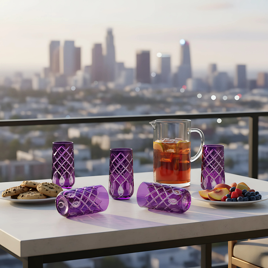 Heritage Cam Uzun Su Bardağı - Margerie Crystal