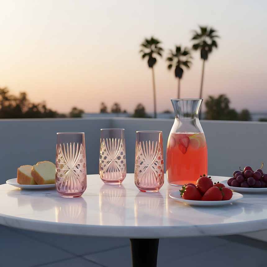 Éclat Cam Uzun Su Bardağı - Margerie Crystal