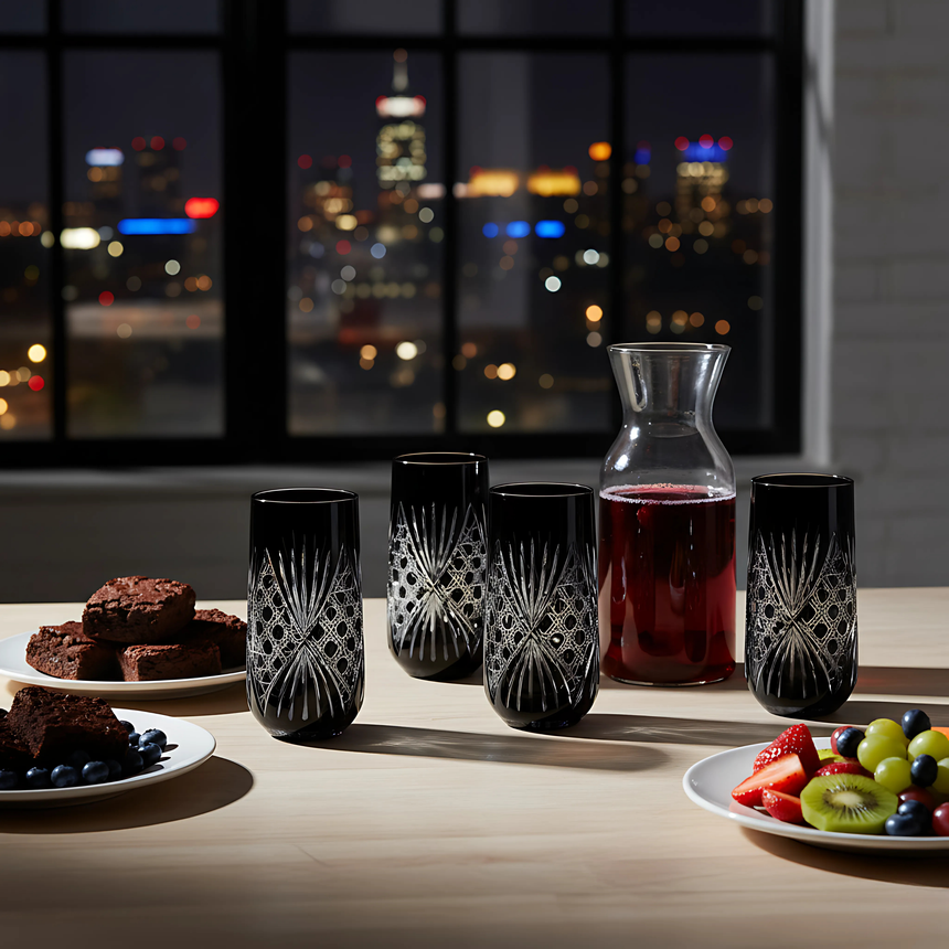 Éclat Cam Uzun Su Bardağı - Margerie Crystal