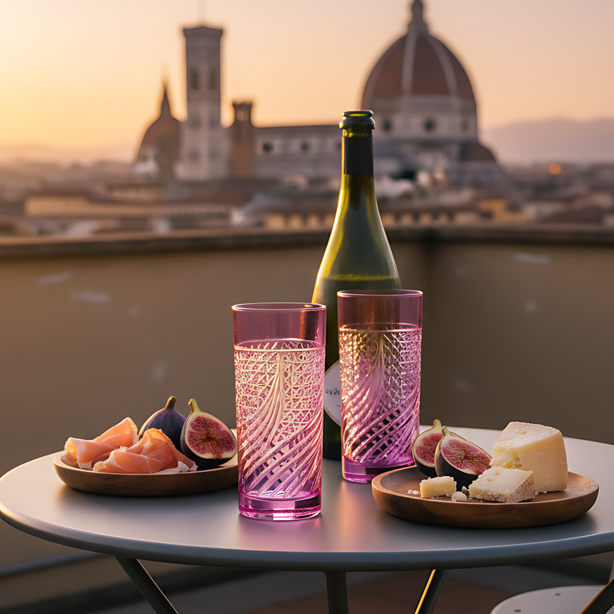 Aurora Cam Uzun Su Bardağı - Margerie Crystal