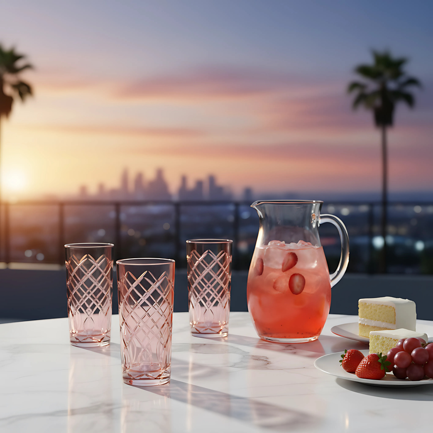 Heritage Cam Uzun Su Bardağı - Margerie Crystal