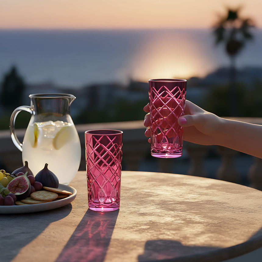 Heritage Cam Uzun Su Bardağı - Margerie Crystal