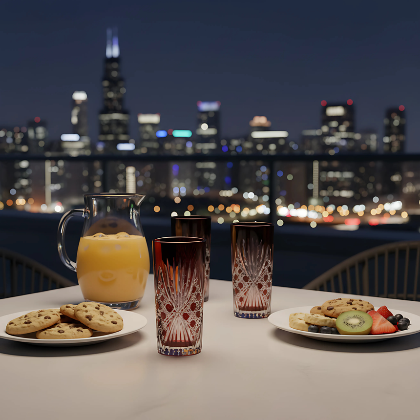 Éclat Cam Uzun Su Bardağı - Margerie Crystal