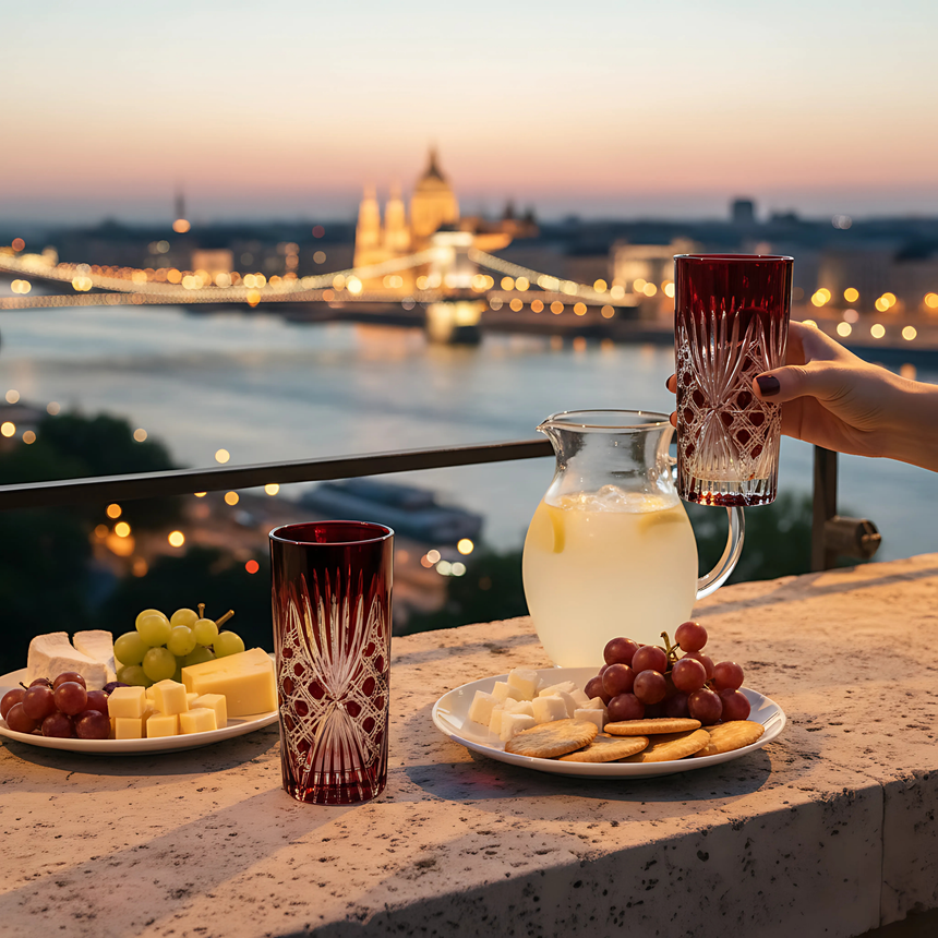 Éclat Cam Uzun Su Bardağı - Margerie Crystal