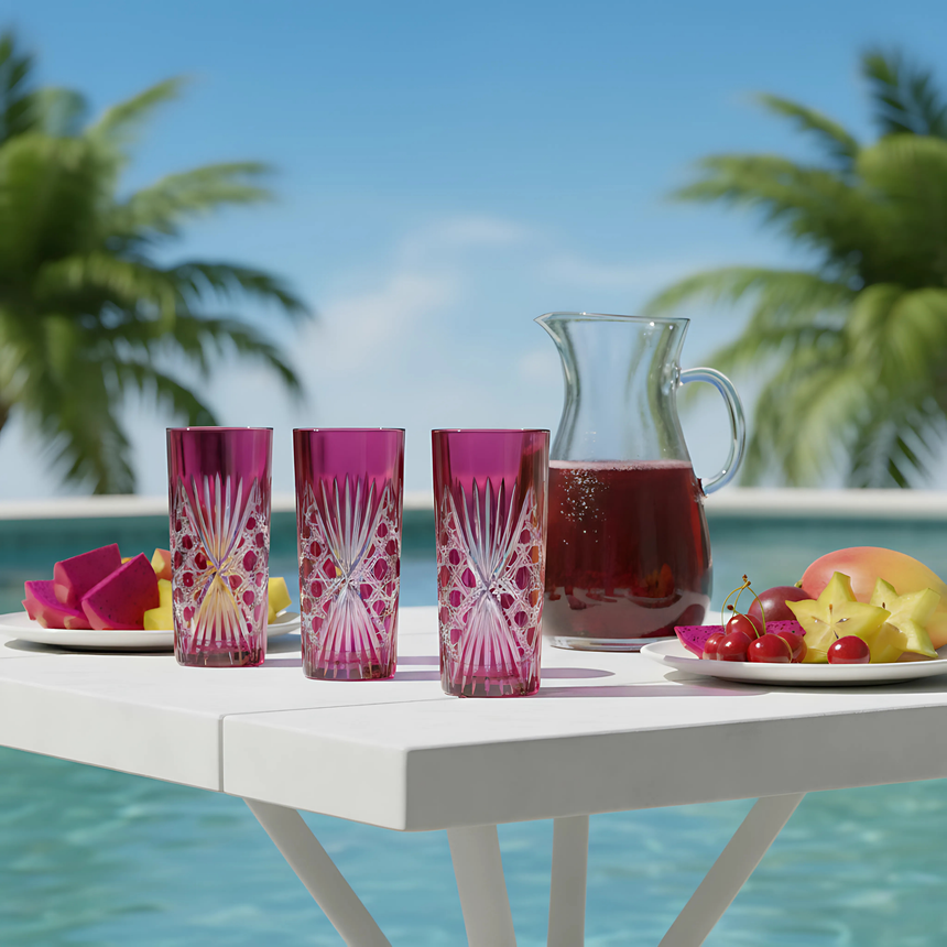 Éclat Cam Uzun Su Bardağı - Margerie Crystal