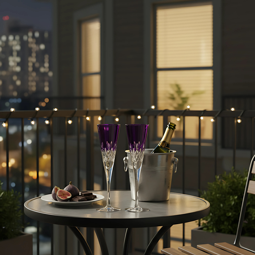 Aria Flüt Cam Kadeh - Margerie Crystal