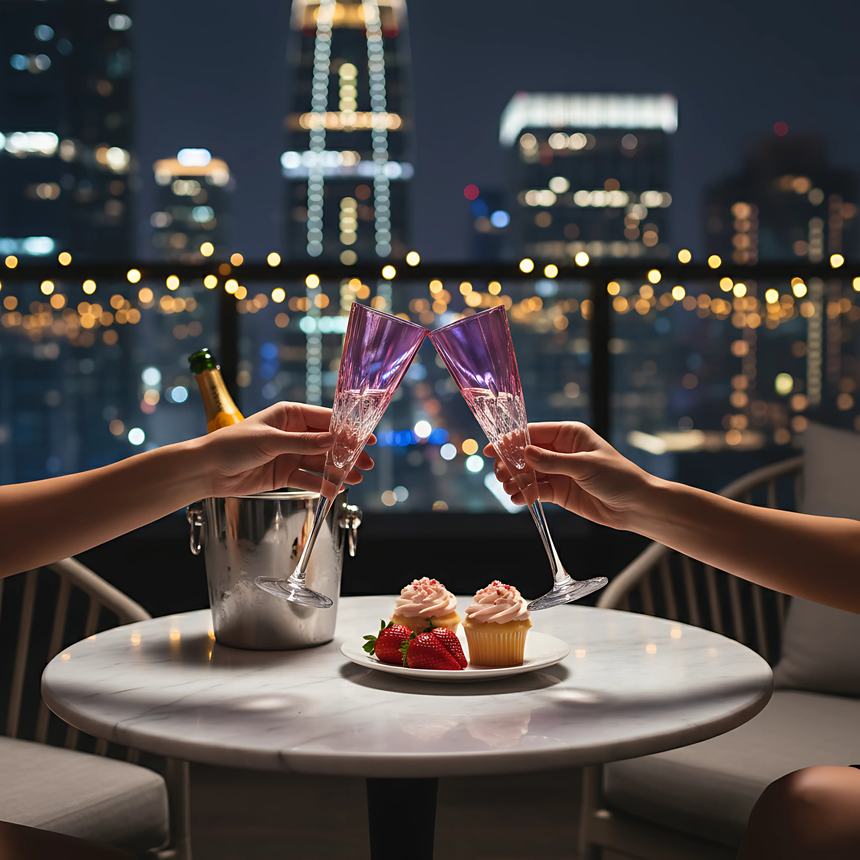 Aria Flüt Cam Kadeh - Margerie Crystal