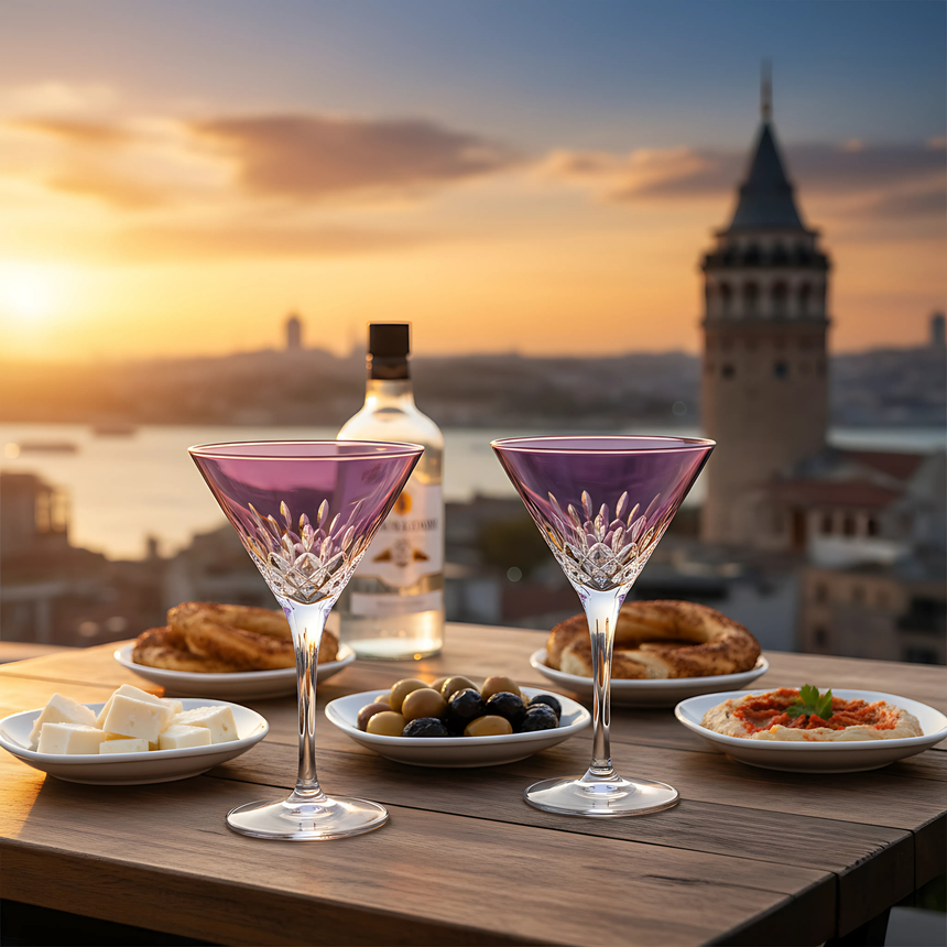 Aria Cam Kokteyl Bardağı - Margerie Crystal