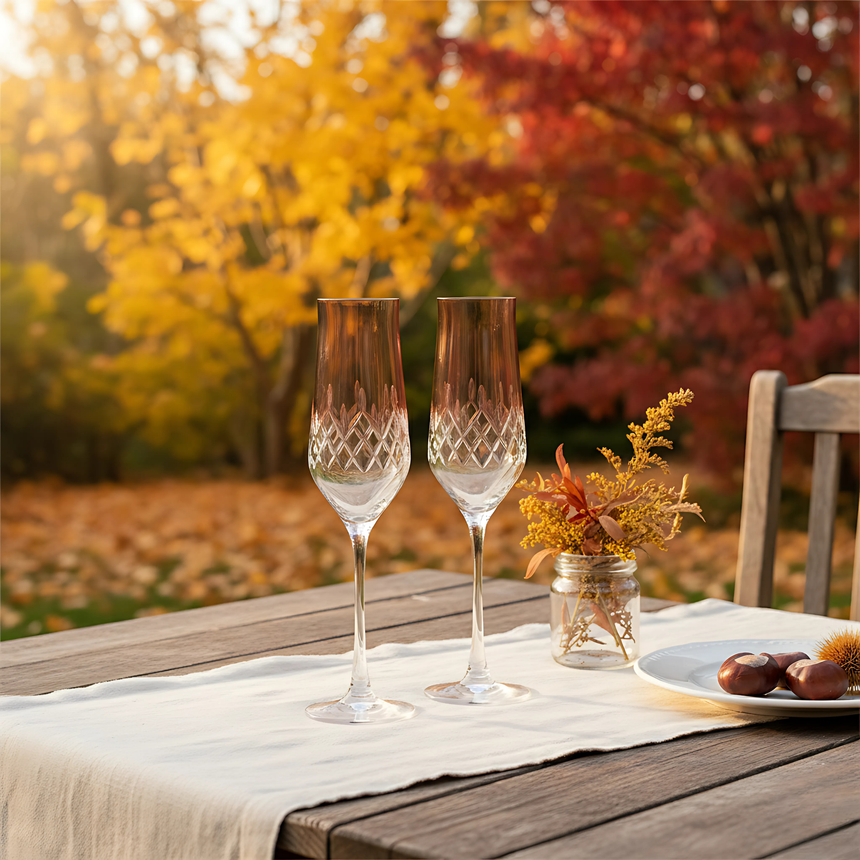 Aria Kristal Flüt Kadeh - Margerie Crystal