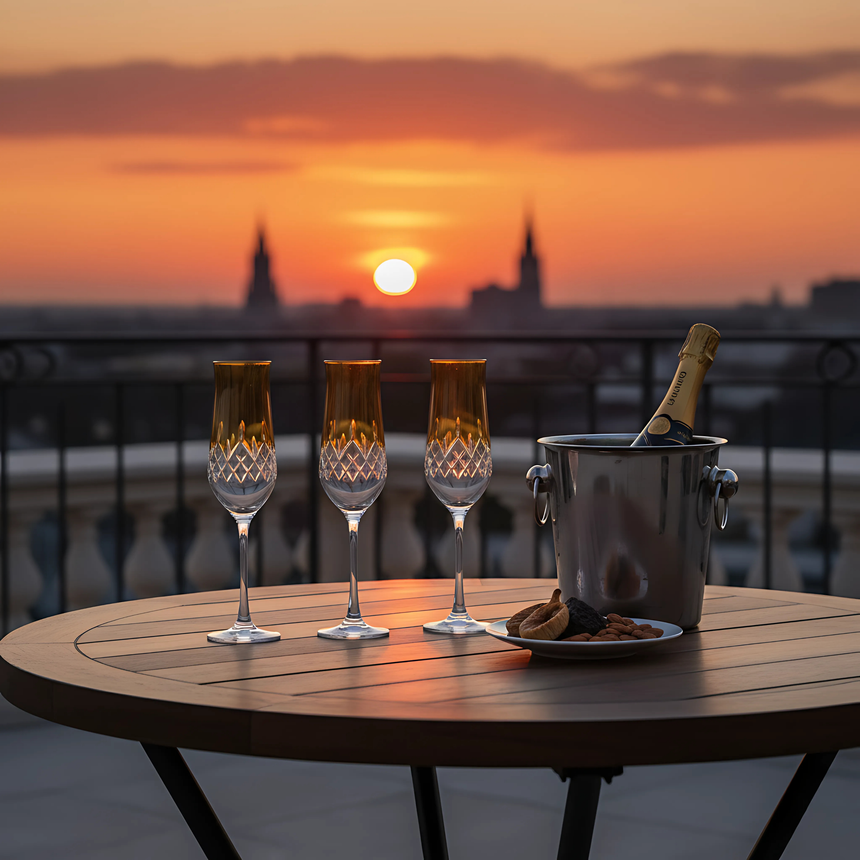 Aria Kristal Flüt Kadeh - Margerie Crystal