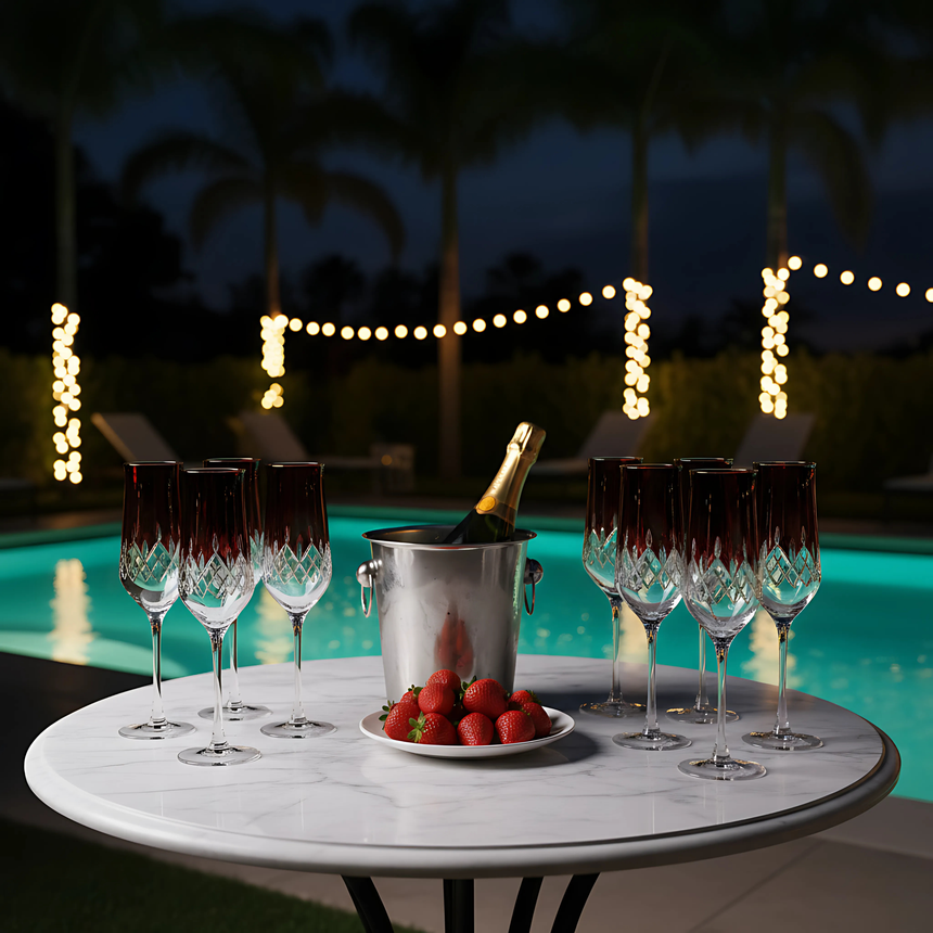 Aria Kristal Flüt Kadeh - Margerie Crystal