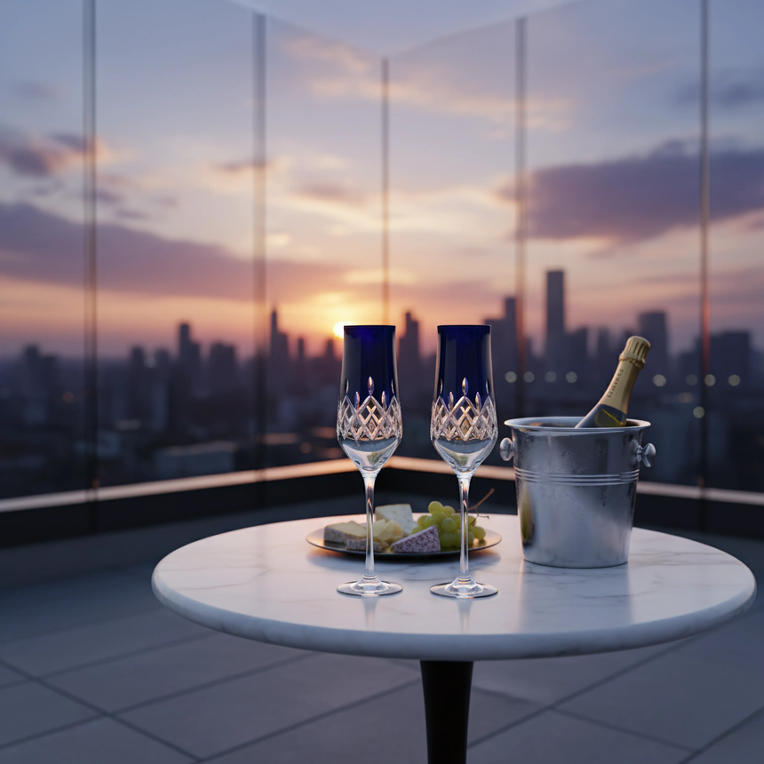 Aria Kristal Flüt Kadeh - Margerie Crystal