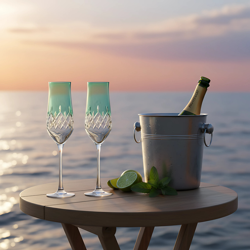 Aria Kristal Flüt Kadeh - Margerie Crystal