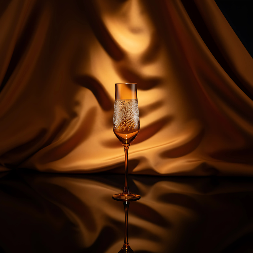 Aurora Kristal Flüt Kadeh - Margerie Crystal