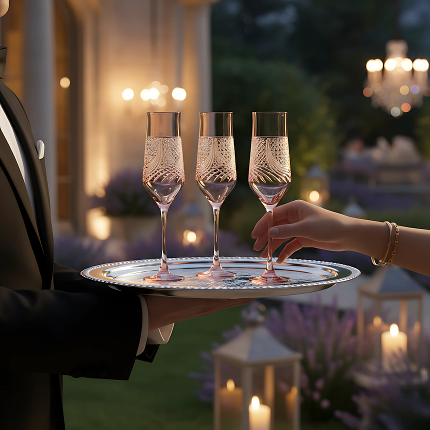 Aurora Kristal Flüt Kadeh - Margerie Crystal