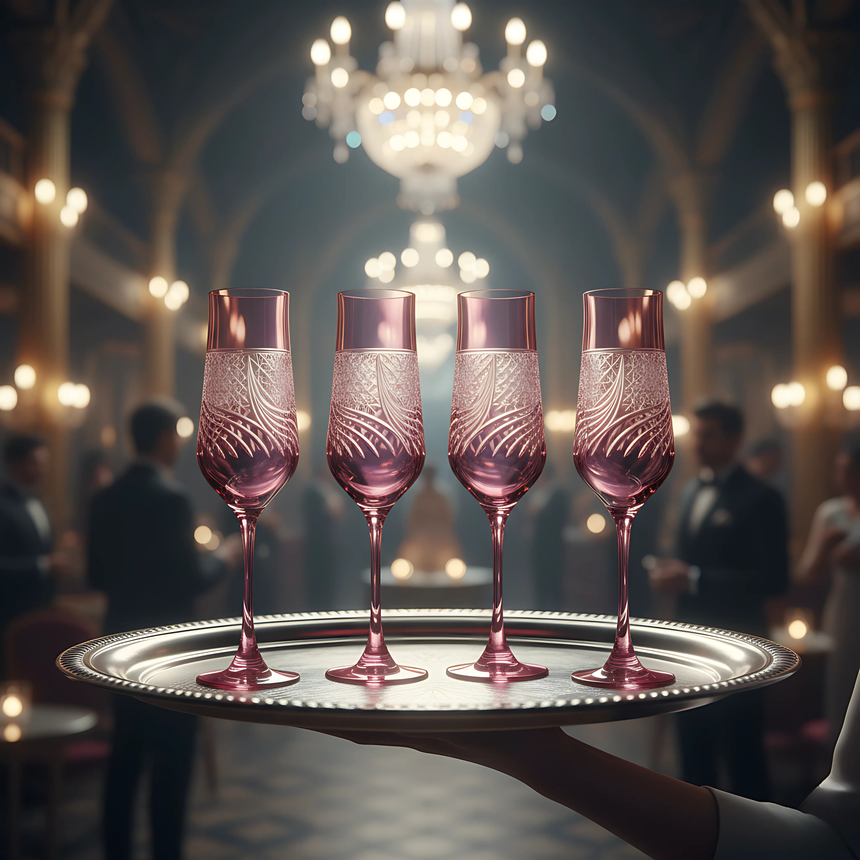 Aurora Kristal Flüt Kadeh - Margerie Crystal