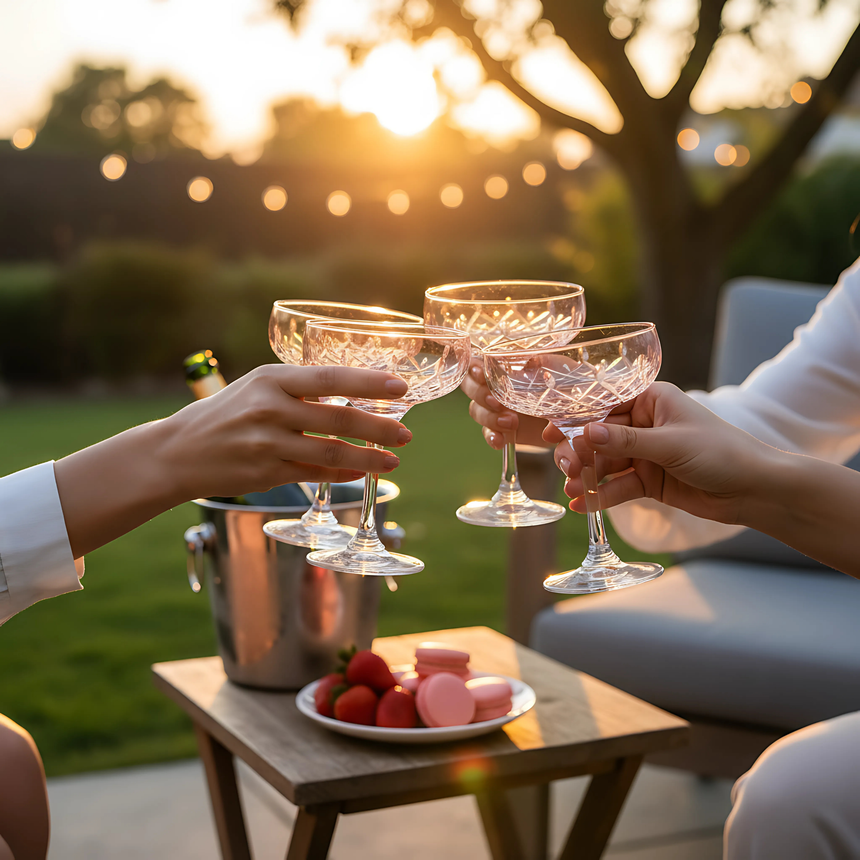 Aria Kup Ayaklı Bardak - Margerie Crystal