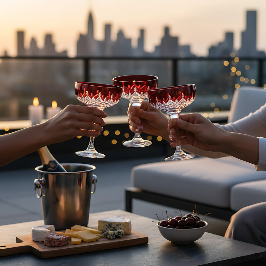 Aria Kup Ayaklı Bardak - Margerie Crystal