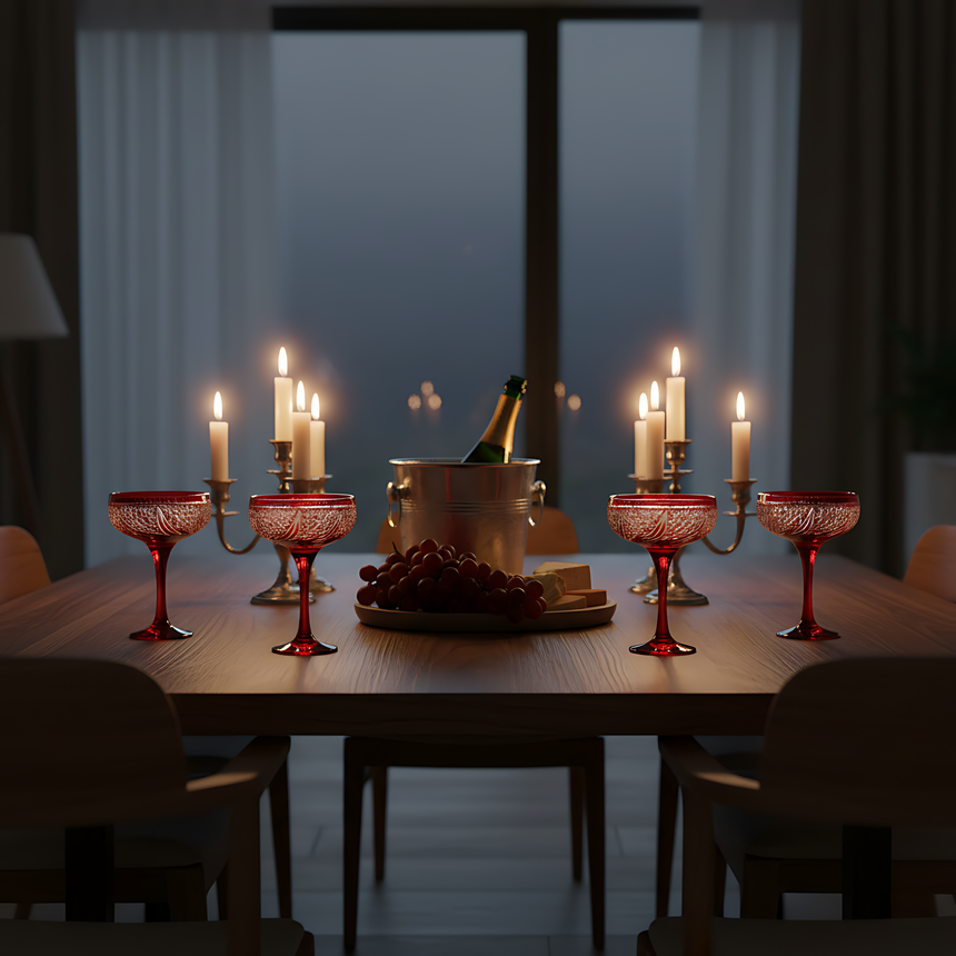 Aurora Kup Ayaklı Bardak - Margerie Crystal