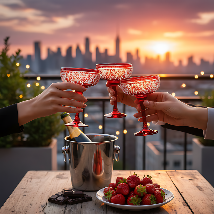 Aurora Kup Ayaklı Bardak - Margerie Crystal