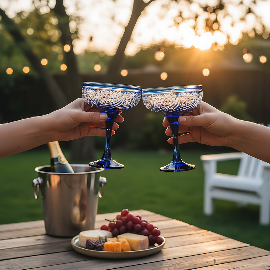 Aurora Kup Ayaklı Bardak - Margerie Crystal