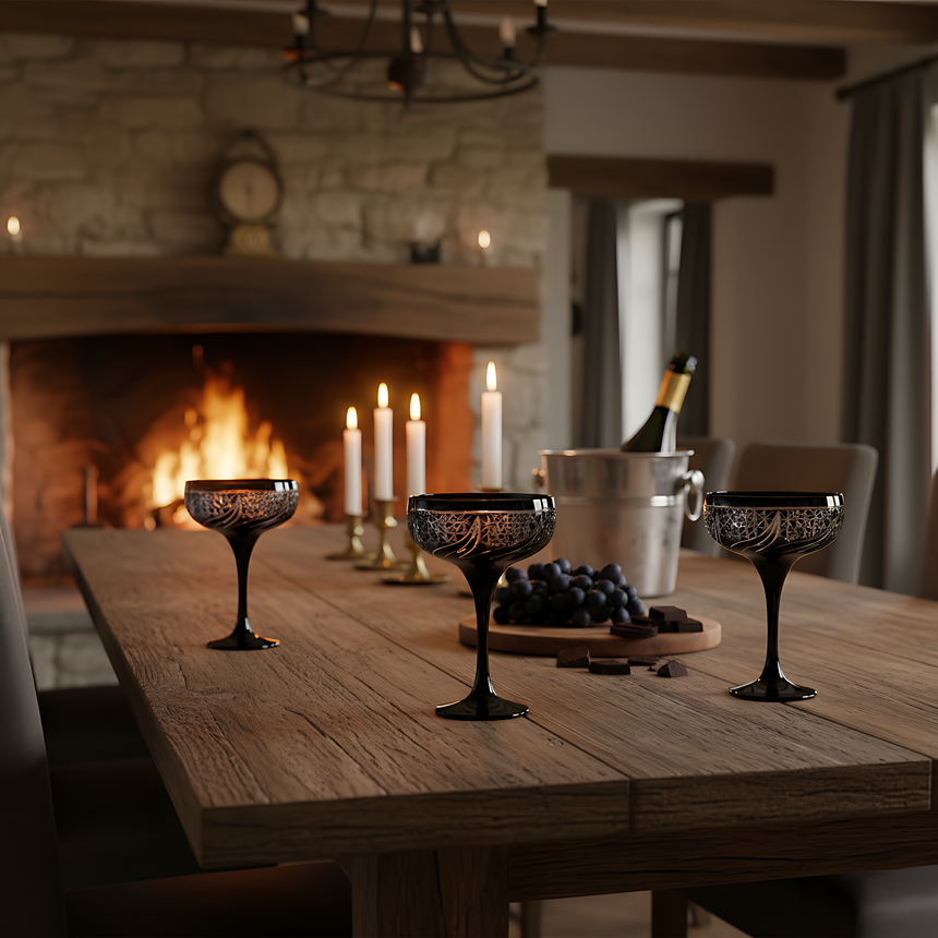 Aurora Kup Ayaklı Bardak - Margerie Crystal