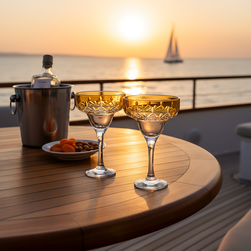 Aria Kup Ayaklı Kadeh - Margerie Crystal