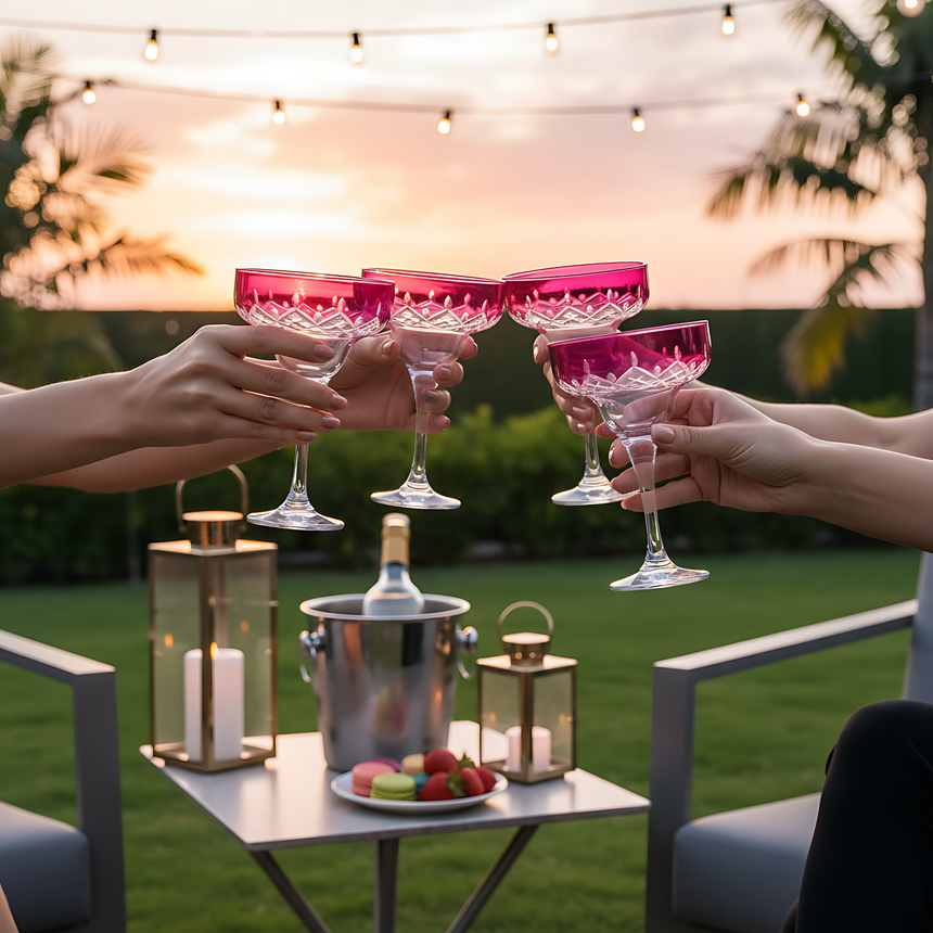 Aria Kup Ayaklı Kadeh - Margerie Crystal