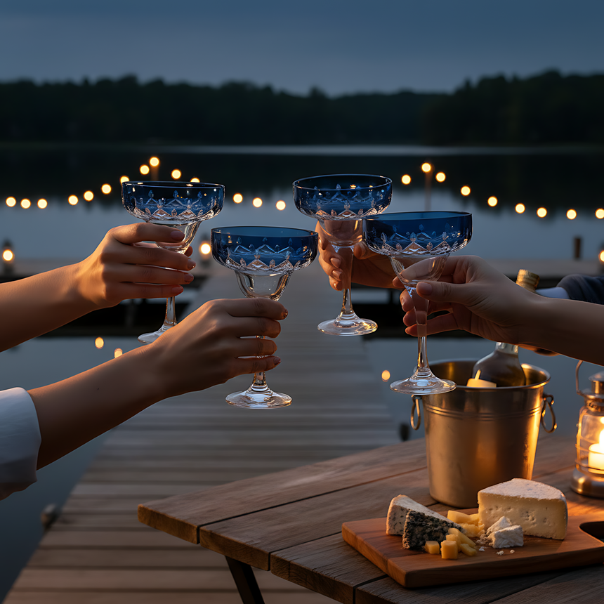 Aria Kup Ayaklı Kadeh - Margerie Crystal