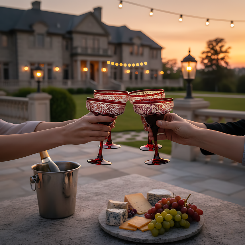 Aurora Kup Ayaklı Kadeh - Margerie Crystal