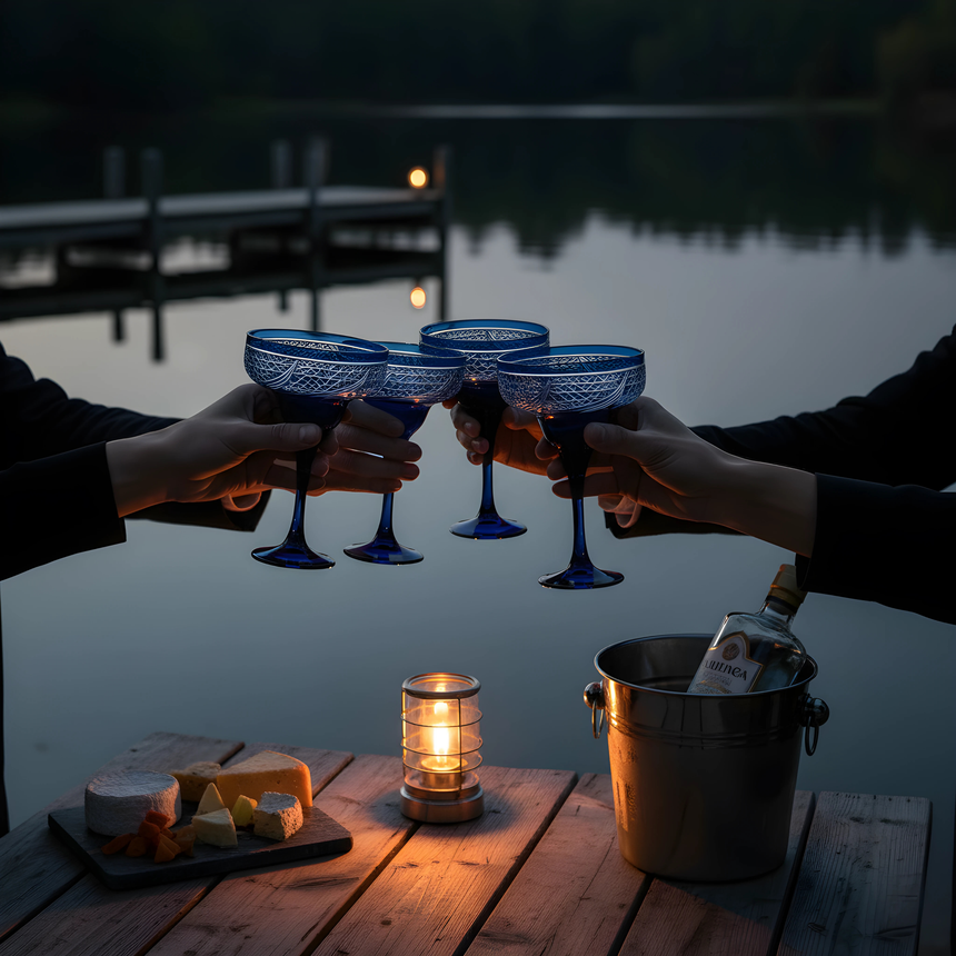 Aurora Kup Ayaklı Kadeh - Margerie Crystal