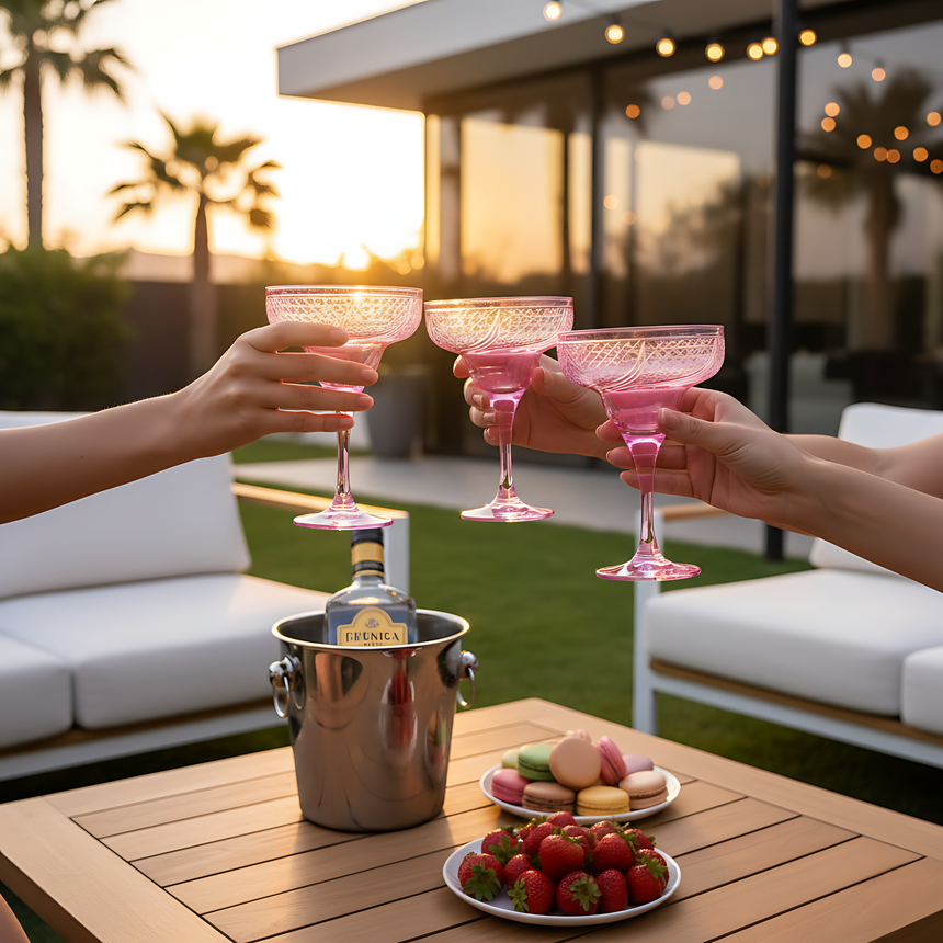 Aurora Kup Ayaklı Kadeh - Margerie Crystal