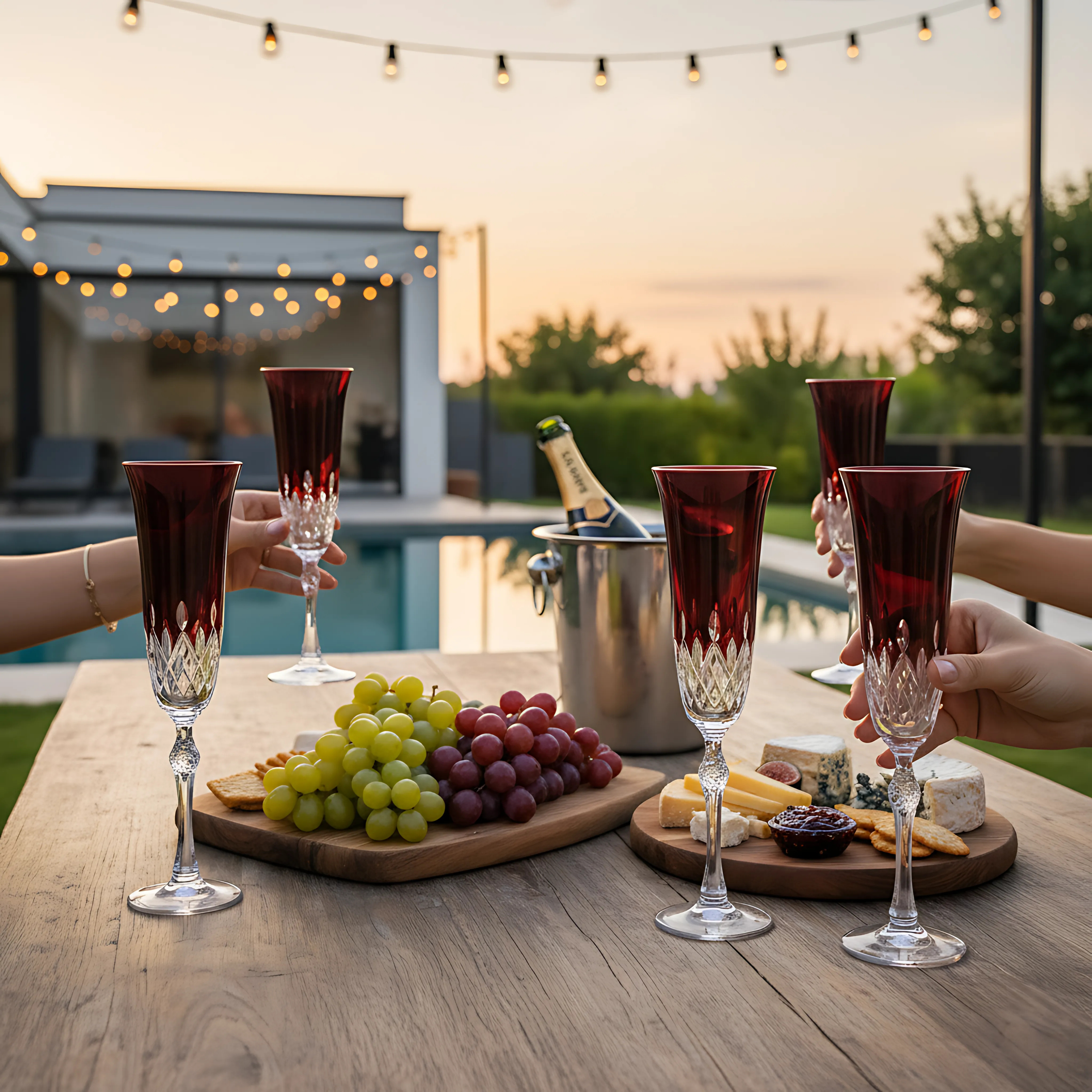 Aria Kristal Flüt Kadeh - Margerie Crystal