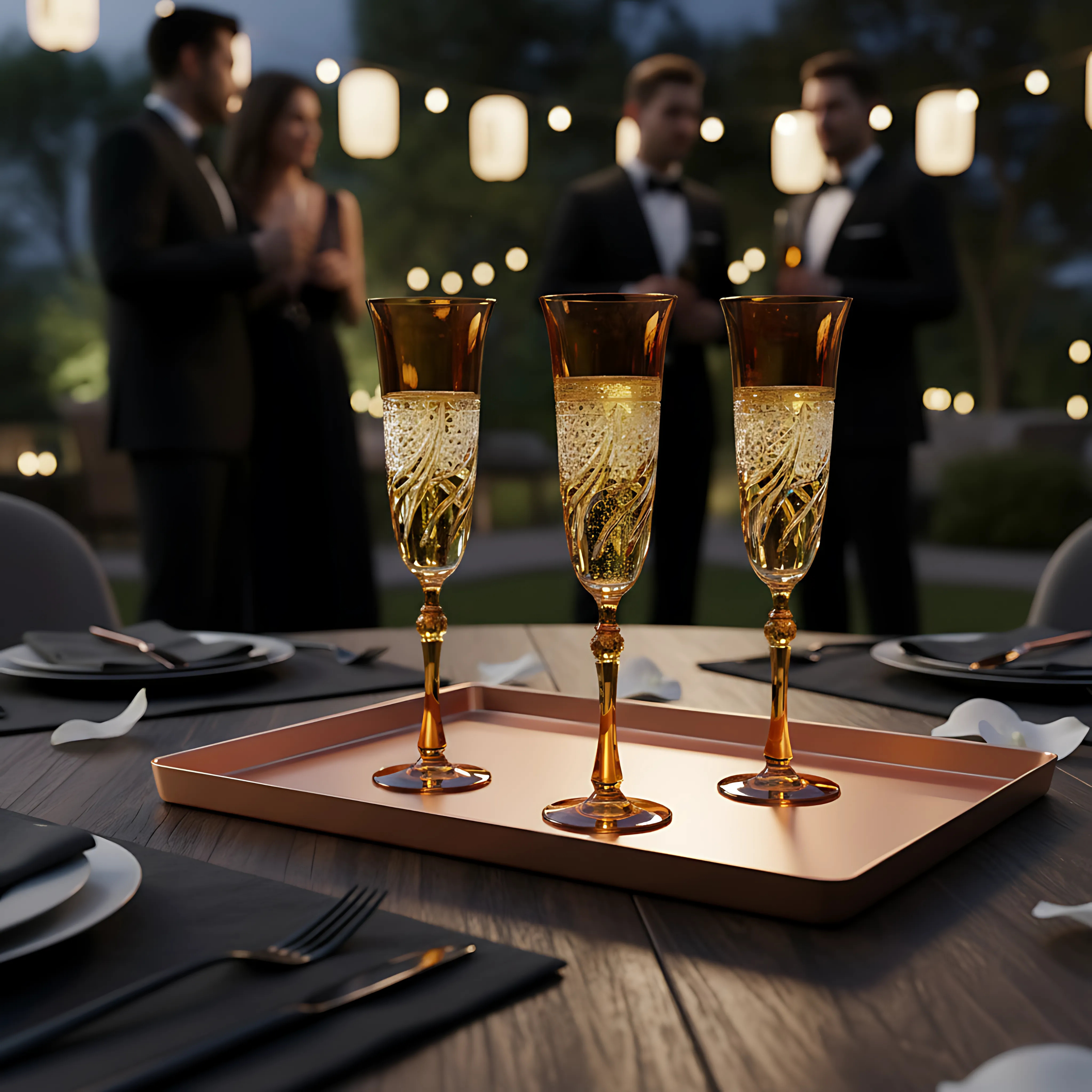 Aurora Kristal Flüt Kadeh - Margerie Crystal