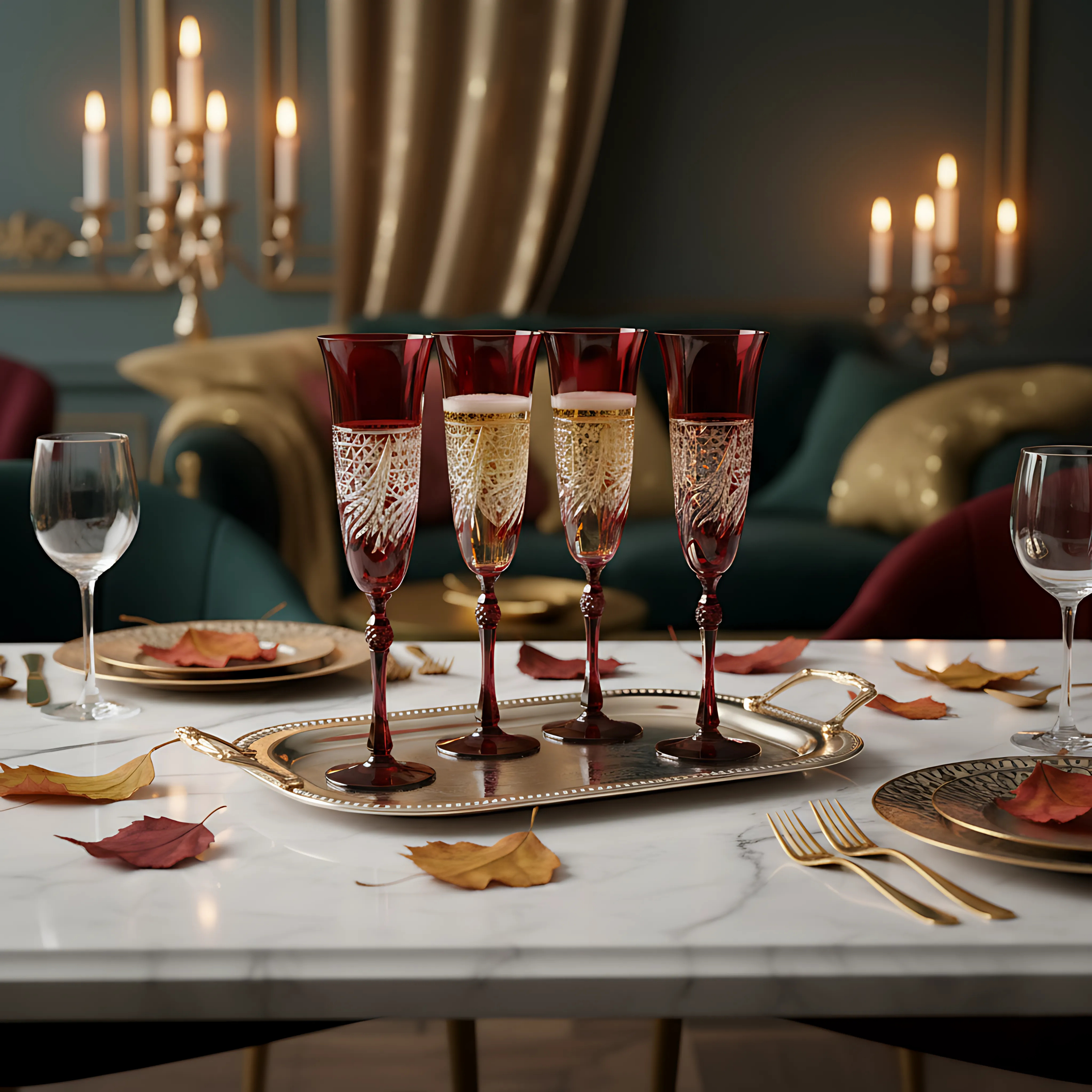 Aurora Kristal Flüt Kadeh - Margerie Crystal