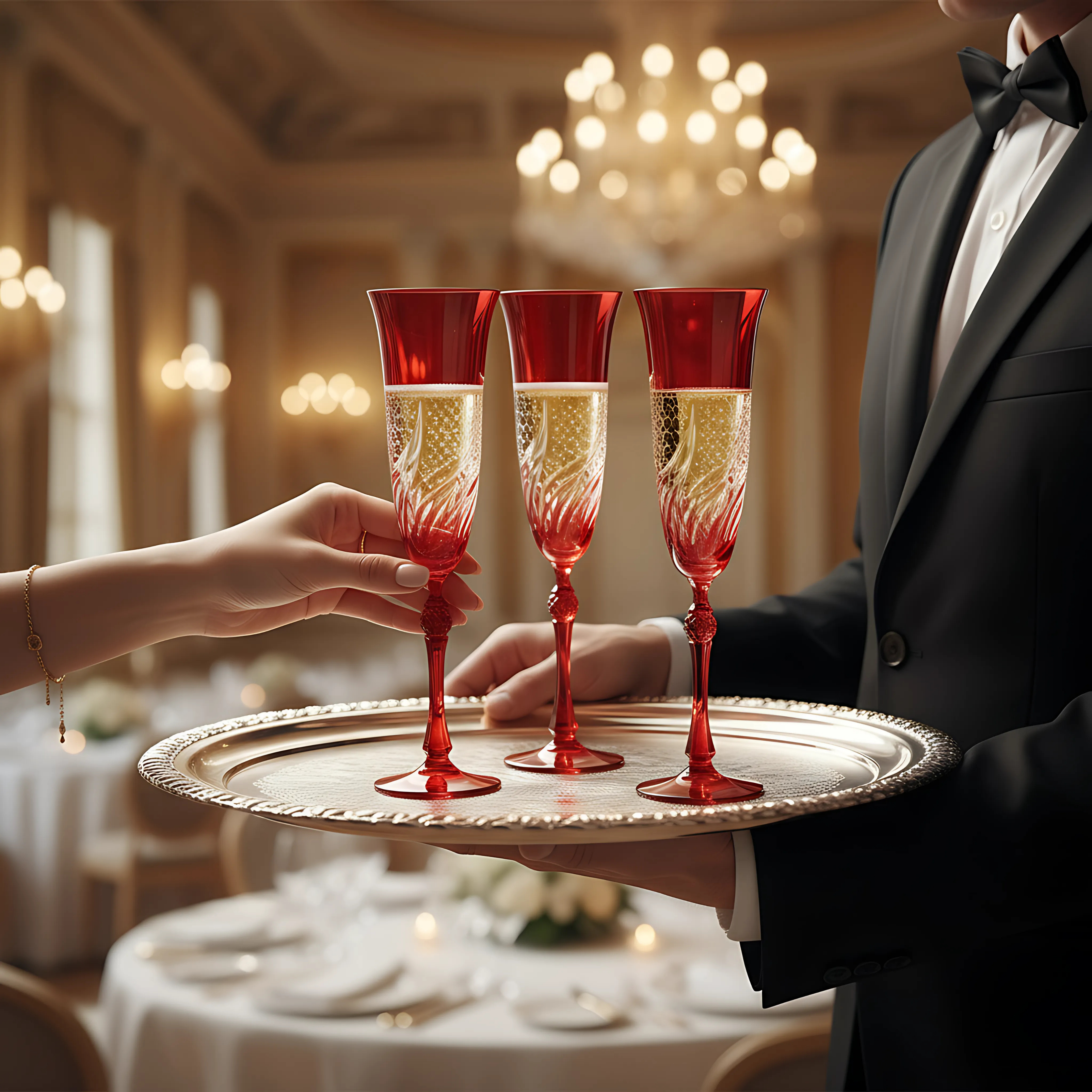 Aurora Kristal Flüt Kadeh - Margerie Crystal