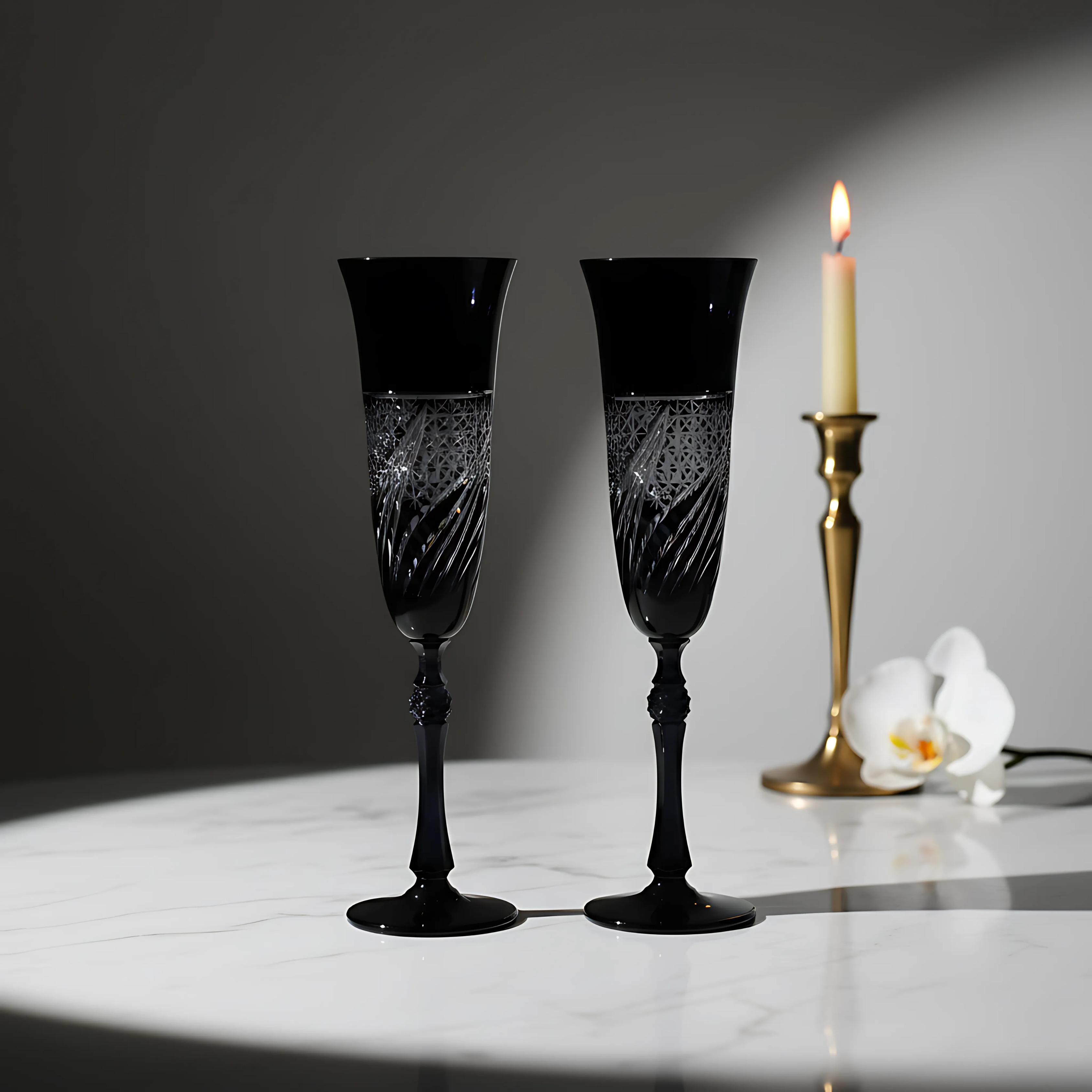 Aurora Kristal Flüt Kadeh - Margerie Crystal