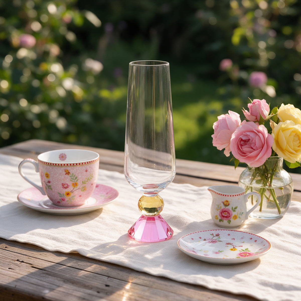 Liora Kristal Flüt Kadeh - Margerie Crystal