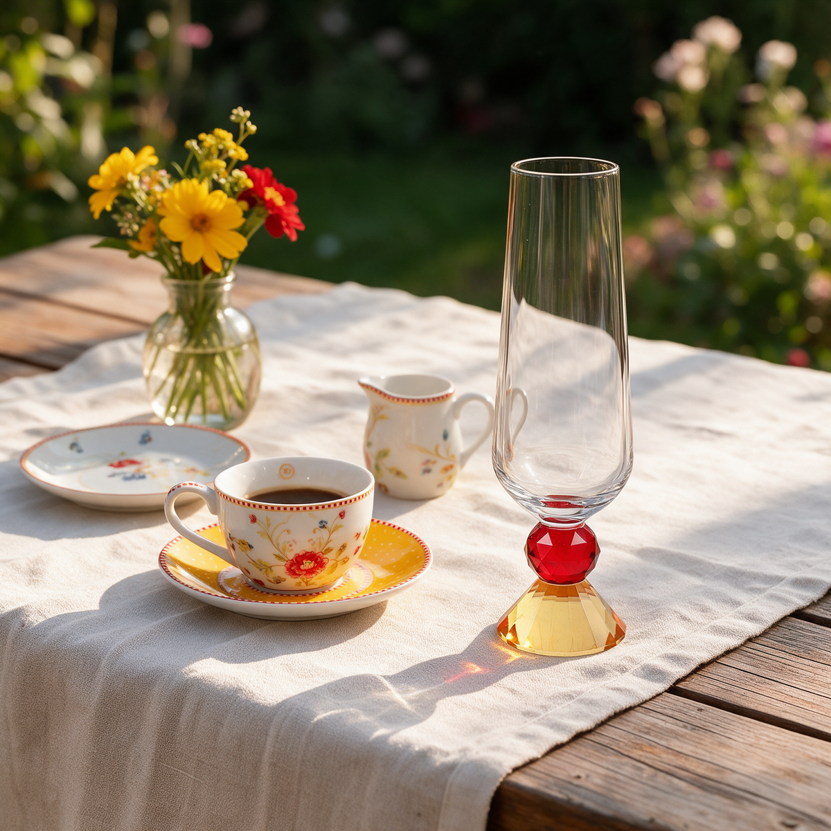Liora Kristal Flüt Kadeh - Margerie Crystal