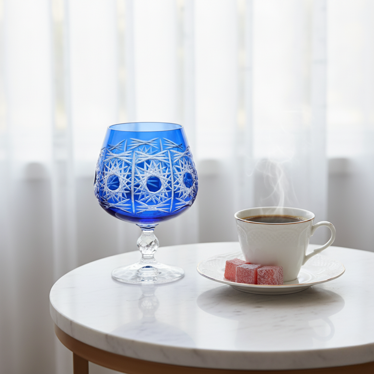 Bohemia Crystal Pavo Kahve Yanı Su Bardağı