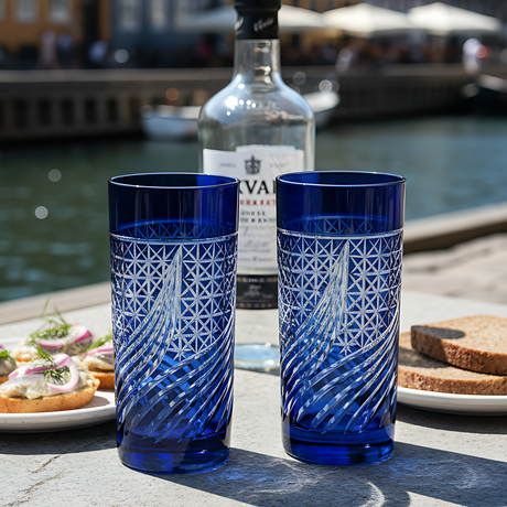 Aurora Cam Uzun Su Bardağı - Margerie Crystal